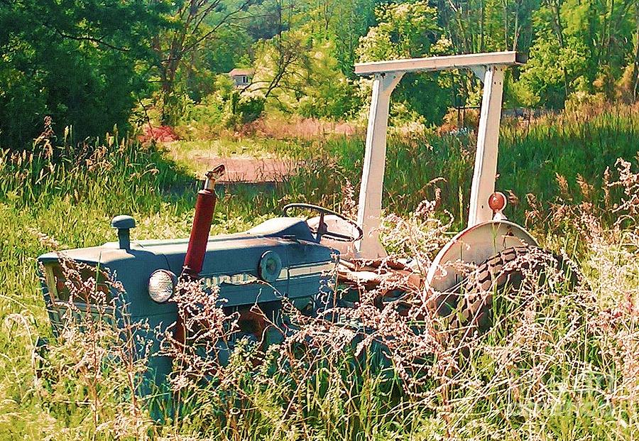 Blue Tractor Photograph by Beth Ferris Sale