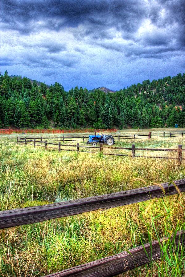 Blue Tractor Deckers Colorado Photograph by Lanita Williams