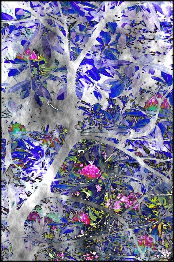 Blue tree Digital Art by Susanne Baumann