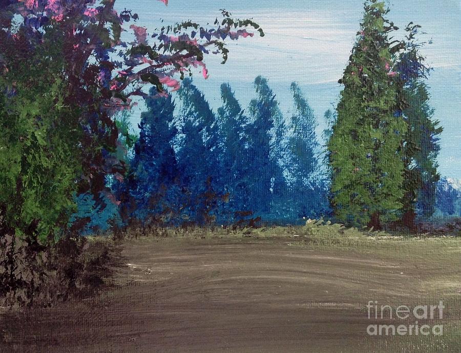 Blue Trees Painting by James Daugherty