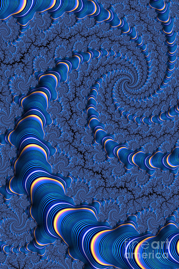 Blue Tubes Digital Art