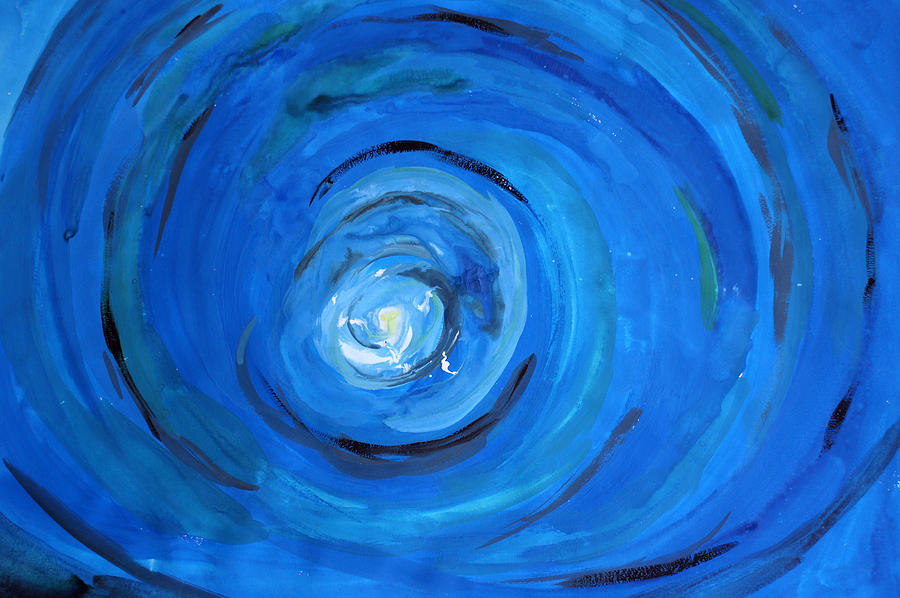 Blue Tunnel Painting by Jolly Van der Velden