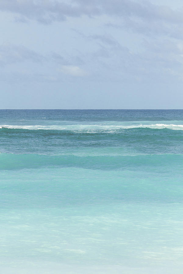 Beach Photograph - Blue Turquoise Teal Beach Gradient Photo Art Print by Ocean Photos