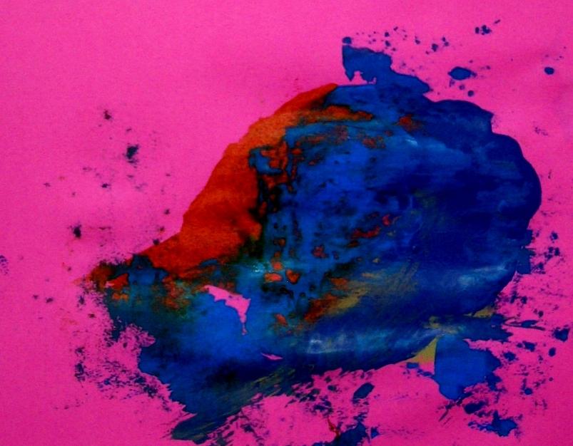 Abstract Painting - Blue Turtle by Aquira Kusume