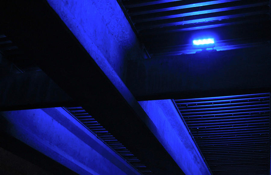 Cobalt Blue Photograph - Blue Underpass by Tony Grider