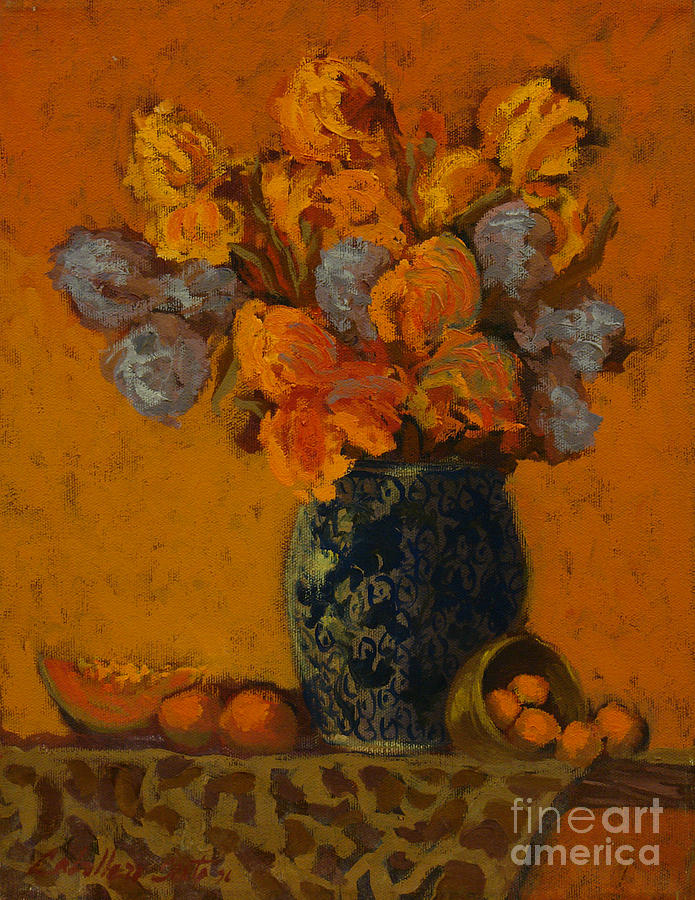 Blue Vase IV  Painting by Monica Elena