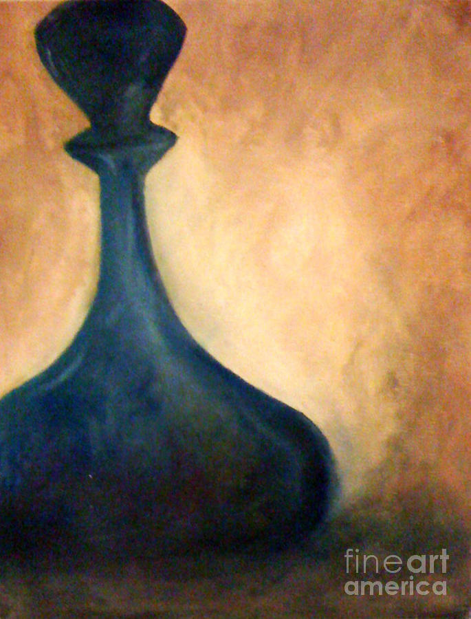 Still Life Painting - Blue Vase  by Simonne Mina