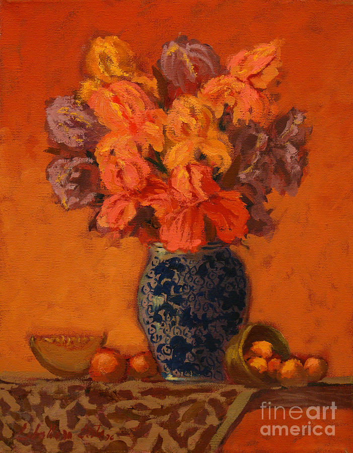 Blue Vase V  Painting by Monica Elena