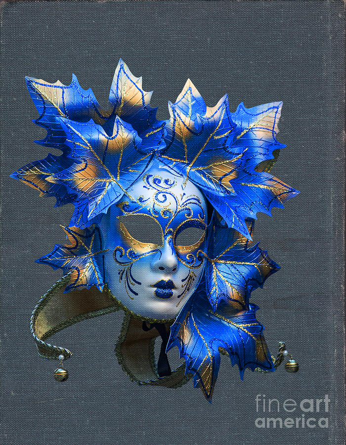 Blue Venitian mask Photograph by Patricia Hofmeester
