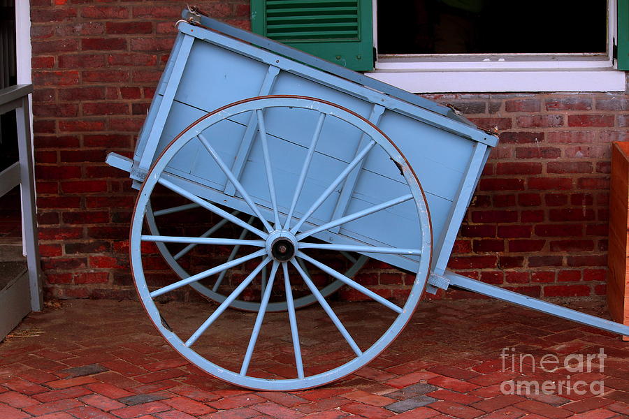 Blue Wagon Cart at Fort McHenry Photograph by Cynthia Snyder