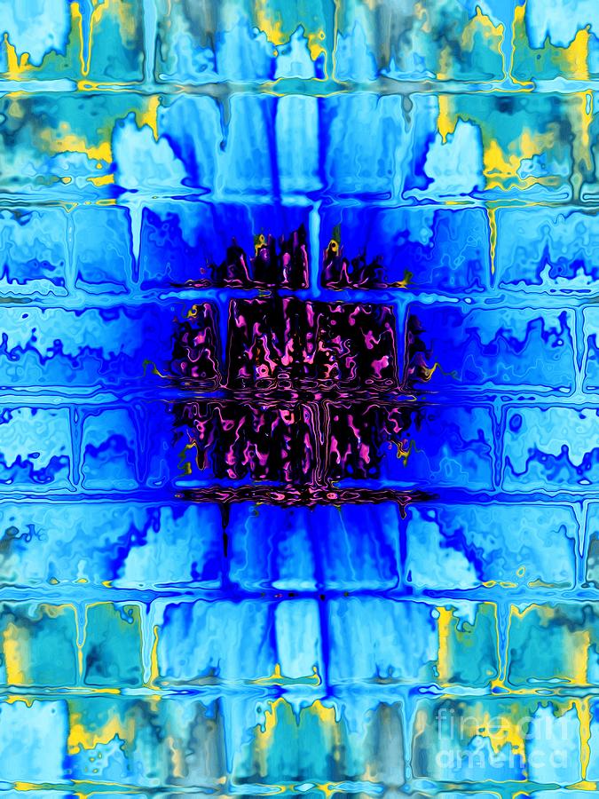 Blue Wallflower Abstract Digital Art by Sharon Woerner