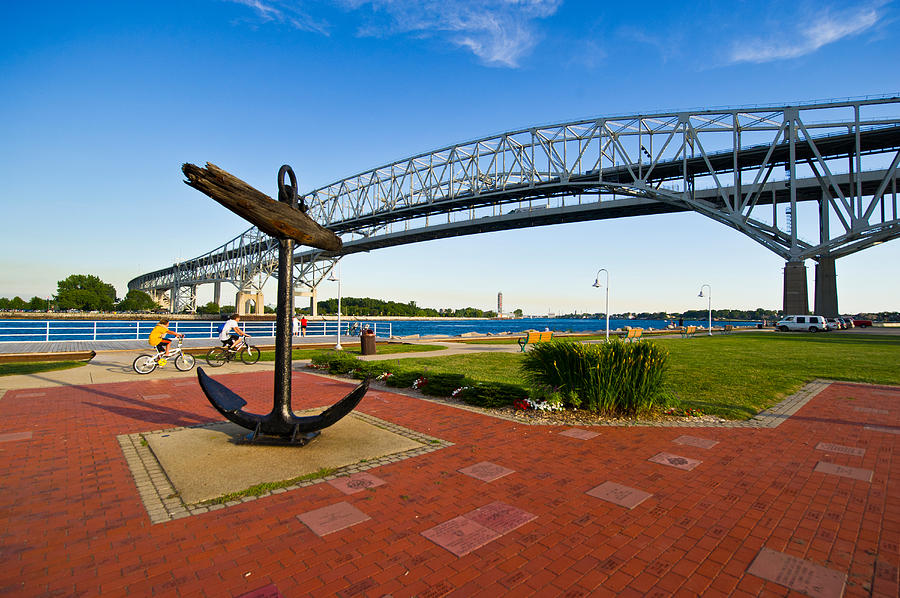 Blue Water Bridge At Port Huron Photograph by Panoramic Images