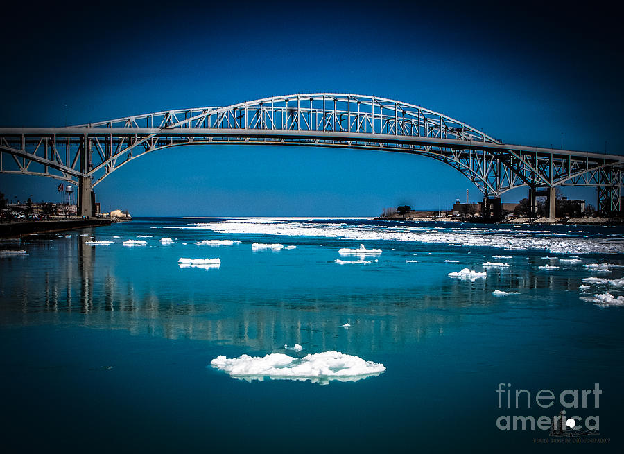 Blue Water Bridge Reflection Photograph by Grace Grogan