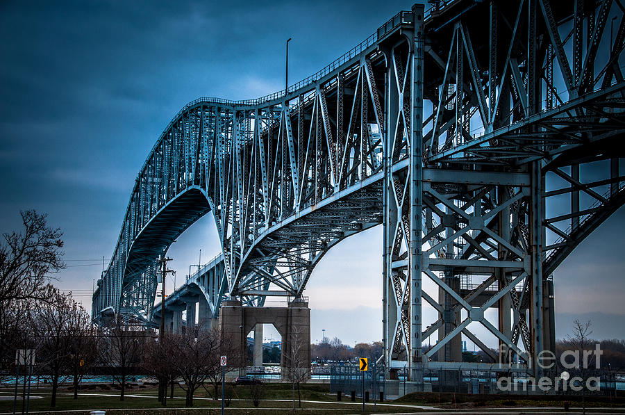 Blue Water Bridges from northwast Photograph by Ronald Grogan