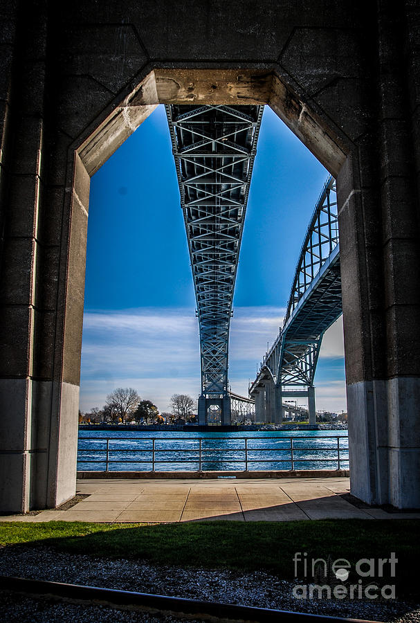 Blue Water Bridges thru Arch Photograph by Ronald Grogan