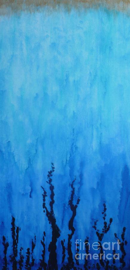 Blue Water Painting by Monika Shepherdson
