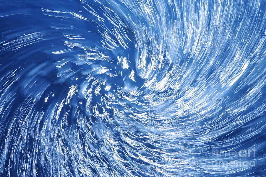 Abstract Photograph - Blue water twister abstract by Konstantin Sutyagin