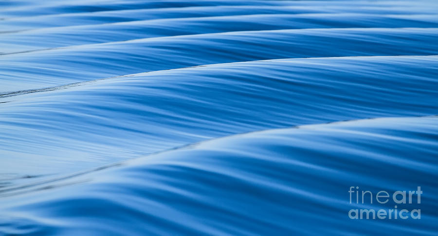 Abstract Photograph - Blue Water Waves Abstract 2 by Dustin K Ryan