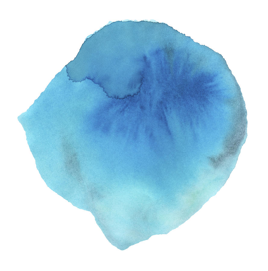 Blue Watercolor Paint Texture Digital Art by 4khz