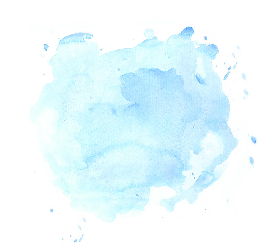 Blue watercolor spot Drawing by Stellalevi