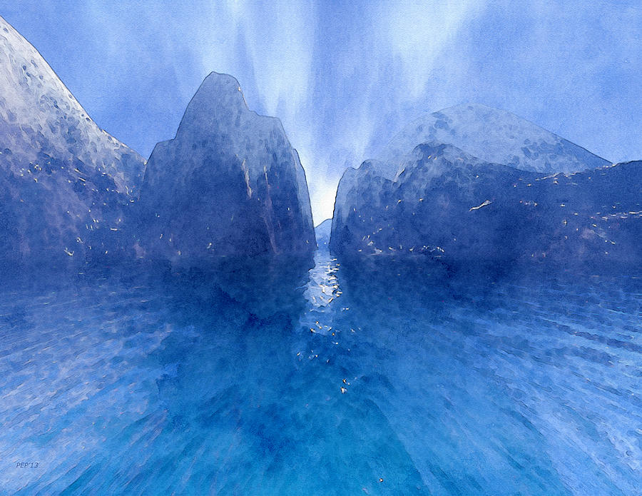 Blue Waters Mist Digital Art by Phil Perkins
