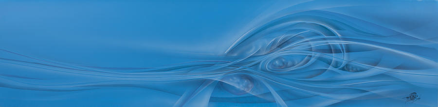 Abstract Painting - Blue Wave One by Torsten Bahr