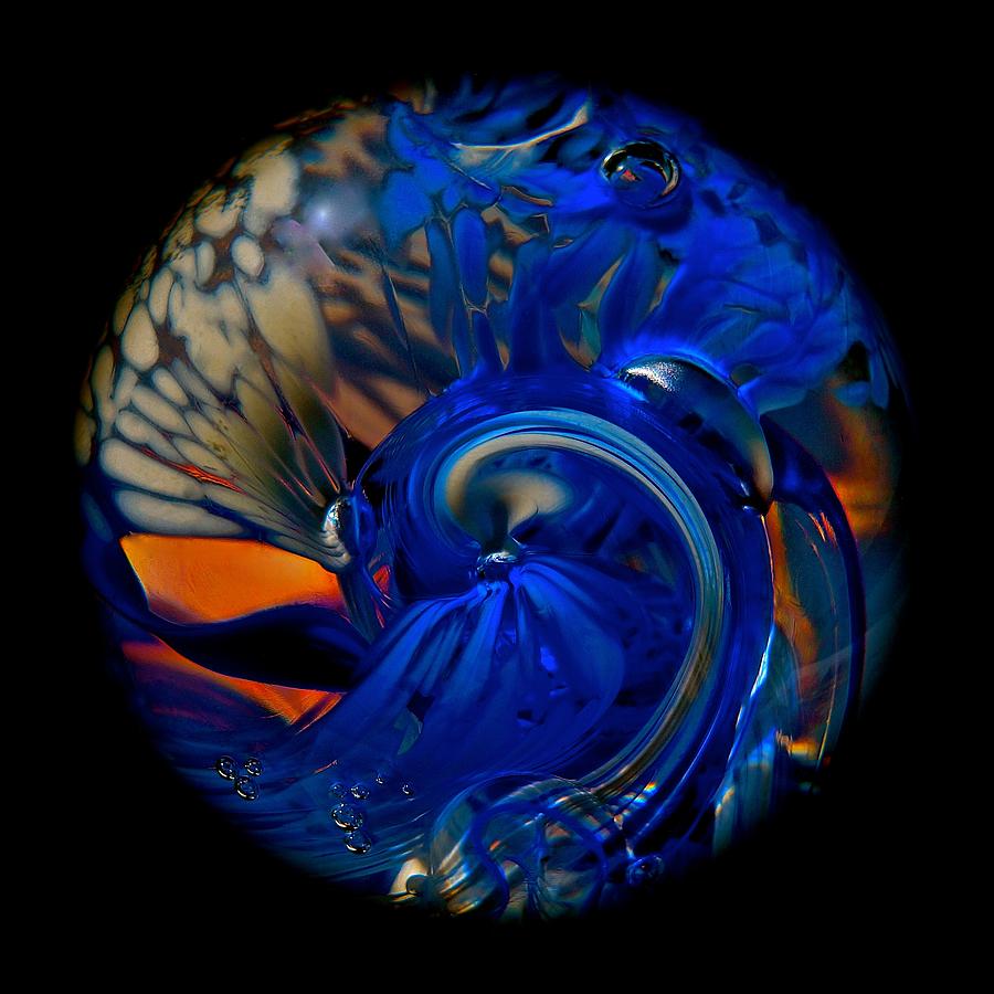 Abstract Photograph - Blue Wave Swirl by Tim G Ross