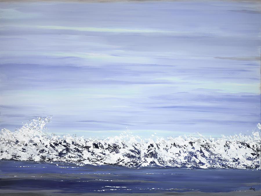 Blue Wave Painting by Tamara Nelson
