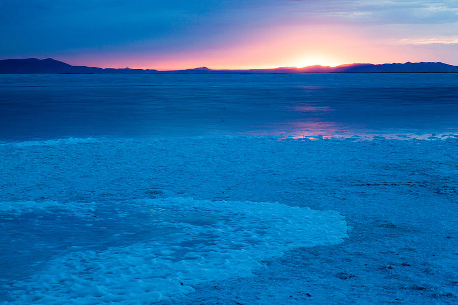 Great Salt Lake Photograph - Blue Waves by Darryl Wilkinson Great Salt Lake Photograph - Blue Waves by Darryl Wilkinson