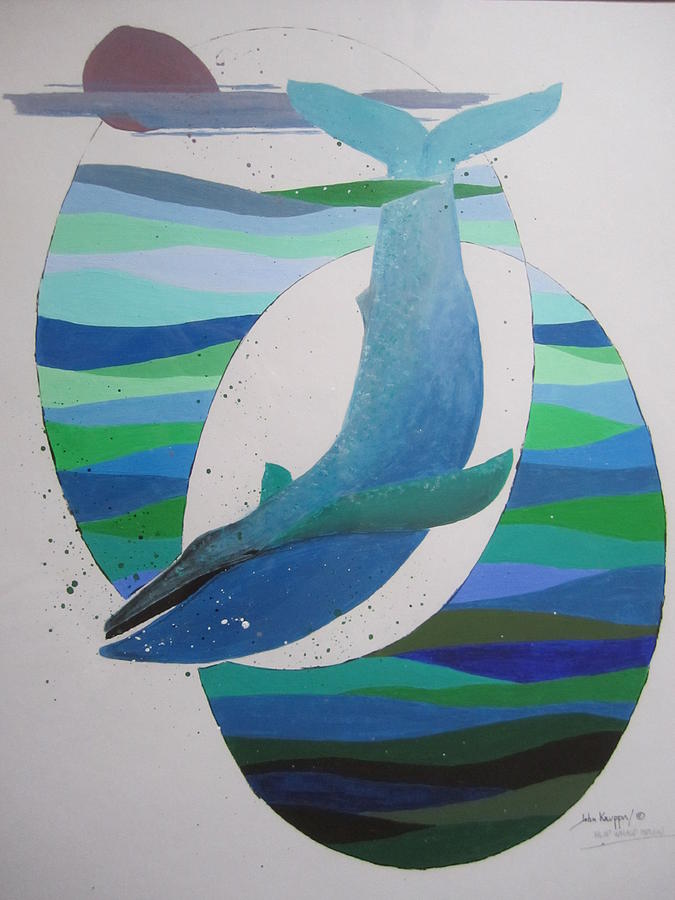 Blue Whale Below Painting by John Kruppa - Fine Art America