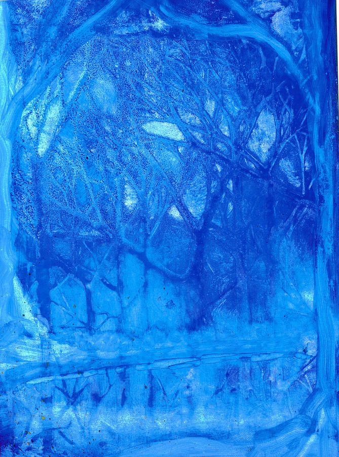 Blue Winter Painting by Kelly Dallas