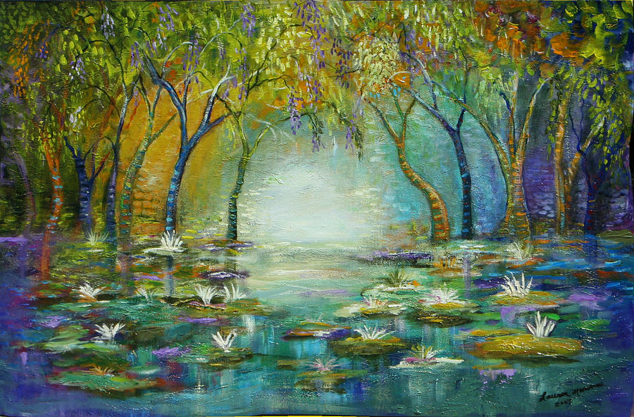 Blue woods Painting by Lauren  Marems
