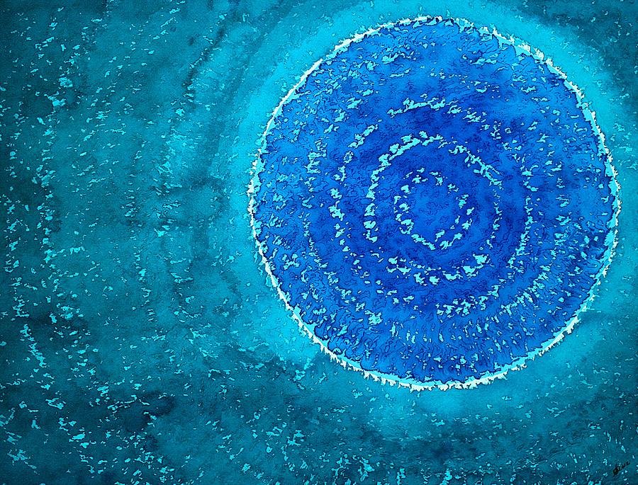 Blue World original painting Painting by Sol Luckman