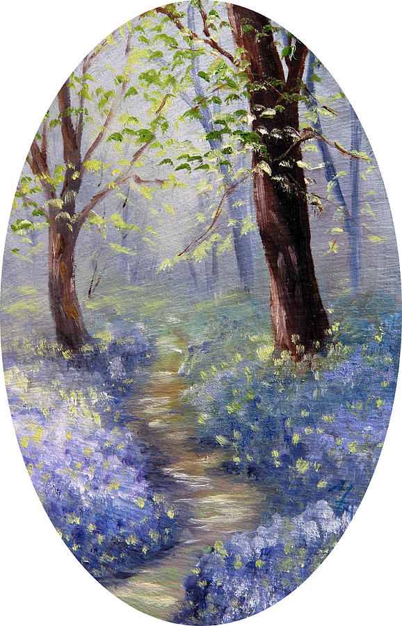 Bluebell Wood Painting by Meaghan Troup
