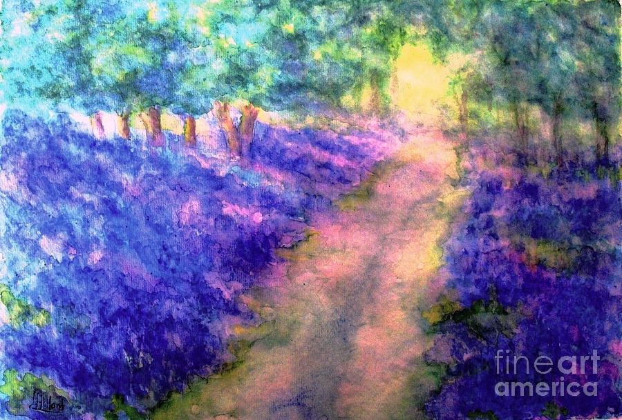 Bluebell Woods Painting by Hazel Holland