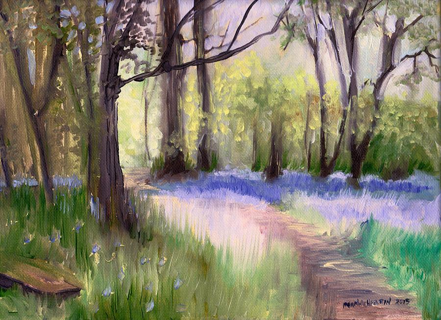 Impressionism Painting - Bluebells at dusk by Melissa Herrin