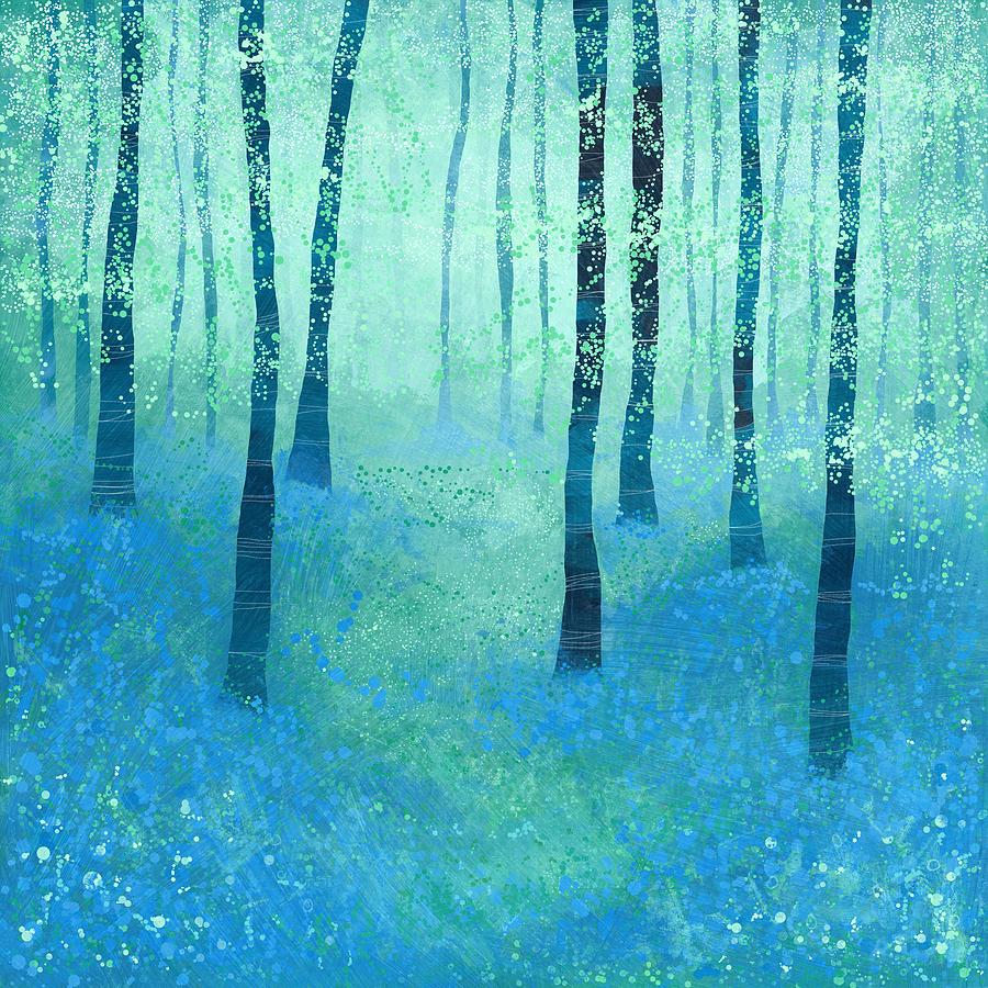 Spring Painting - Bluebells Challock by Nic Squirrell