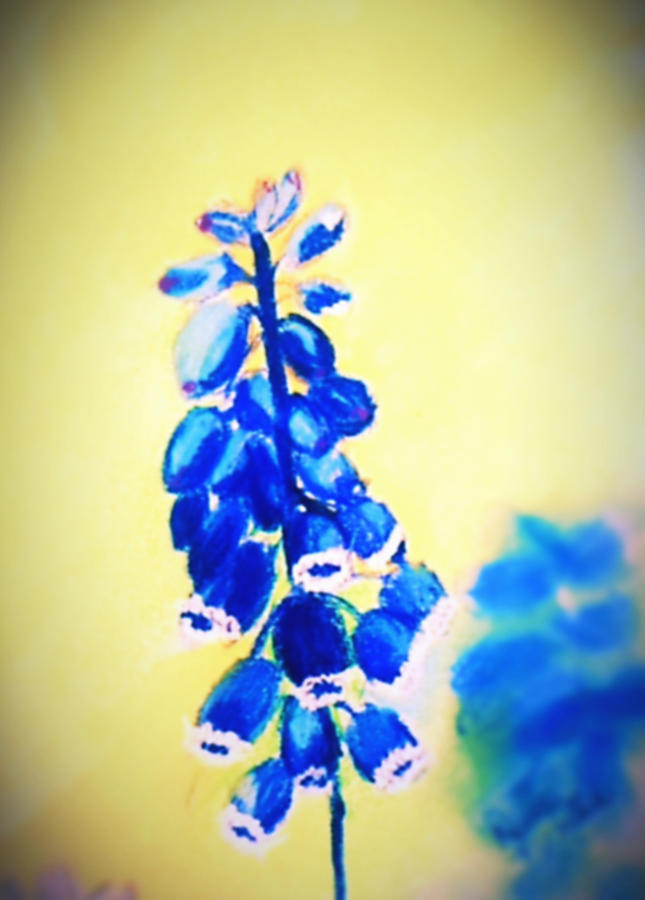 Flower Pastel - Bluebells by Renee Michelle Wenker