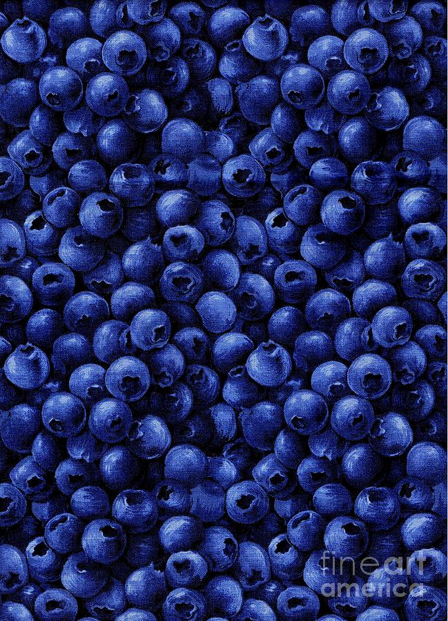 Blueberries in Fabric - Quiltmaker - Seamstress Photograph by Barbara A Griffin