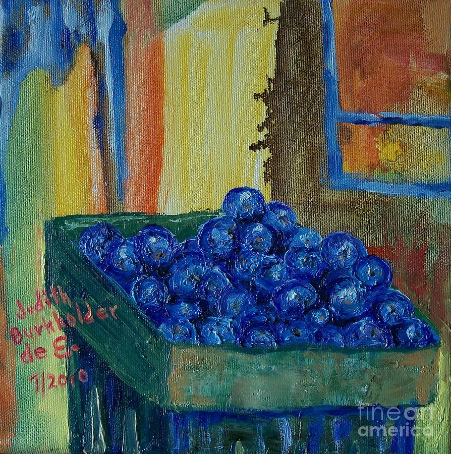 Blueberries - SOLD Painting by Judith Espinoza