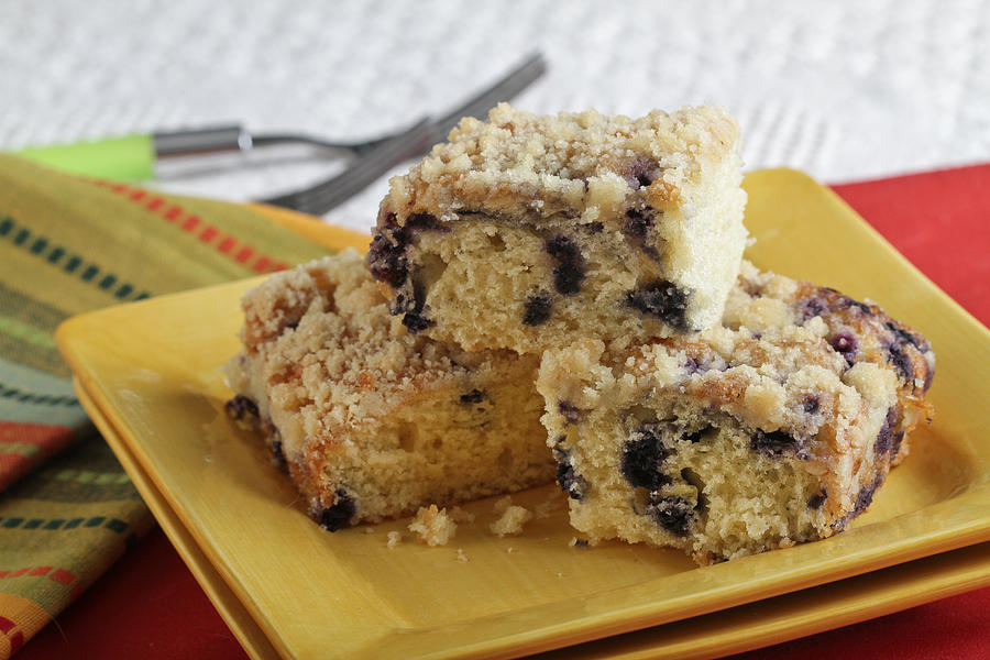 Blueberry Photograph - Blueberry Coffeecake by Sarah Christian