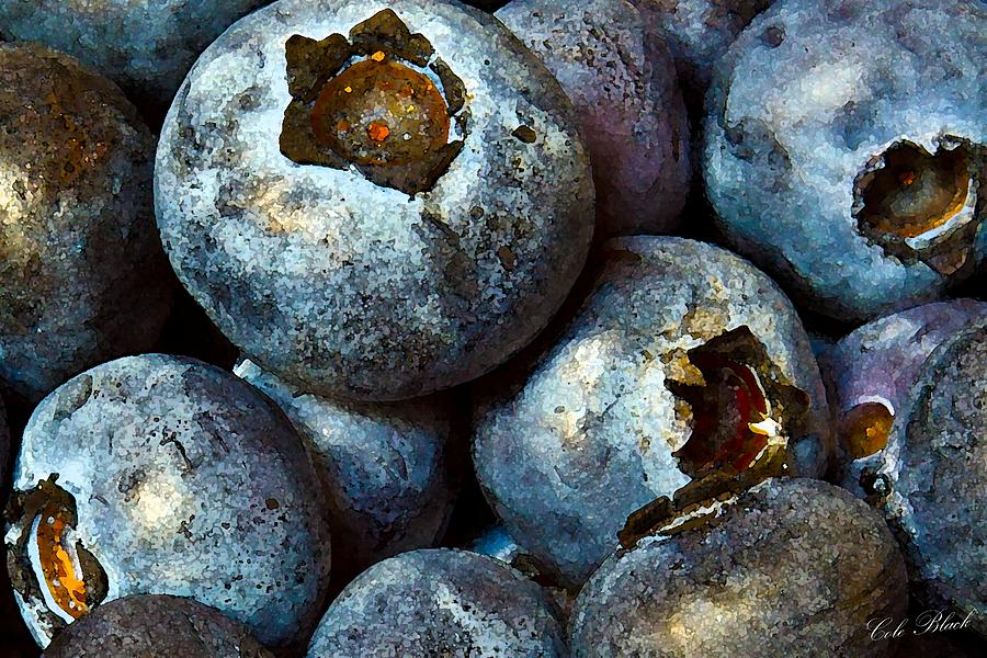 Blueberry Detail Painting by Cole Black