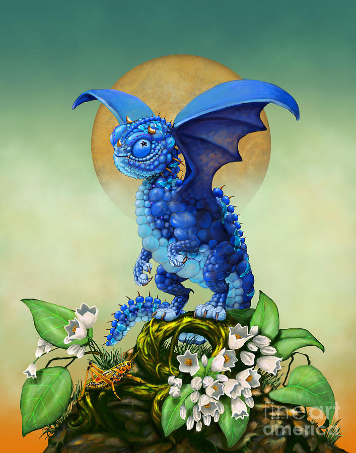 Dragon Digital Art - Blueberry Dragon by Stanley Morrison