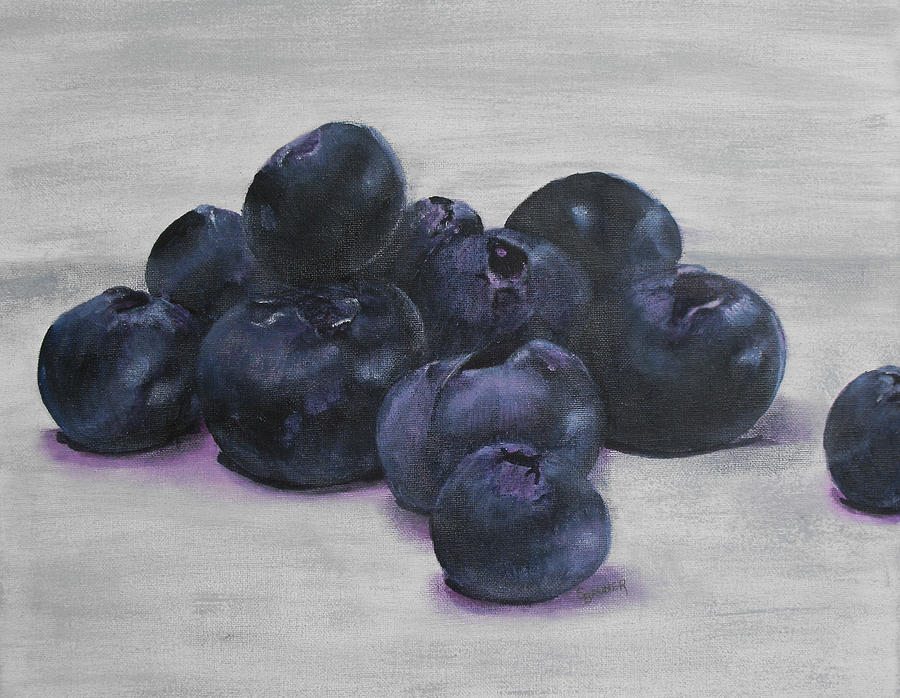 Blueberry Escape Painting by Susan Bruner