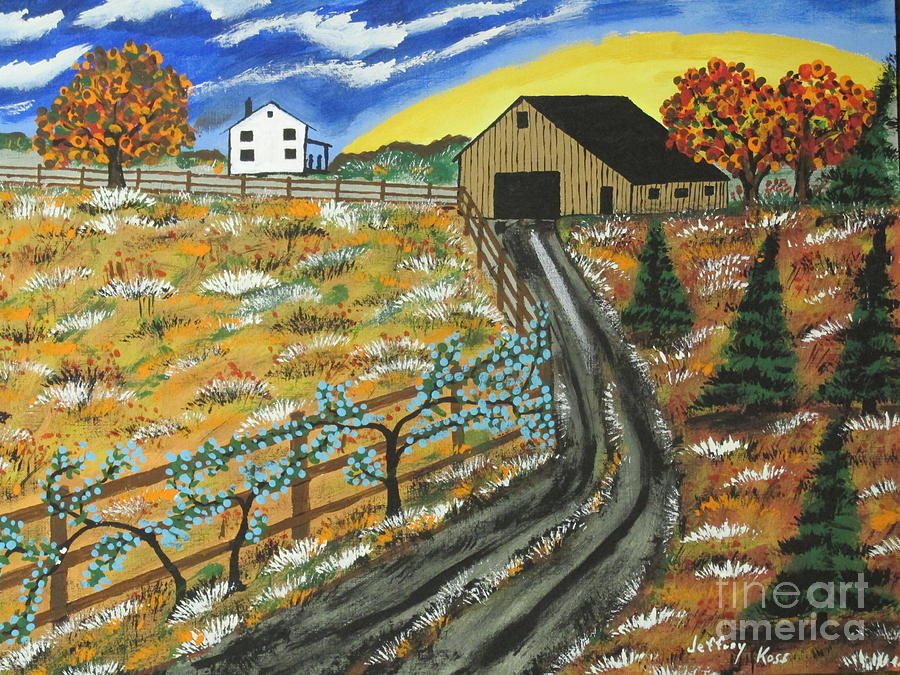  Beautiful Blueberry Farm Painting by Jeffrey Koss