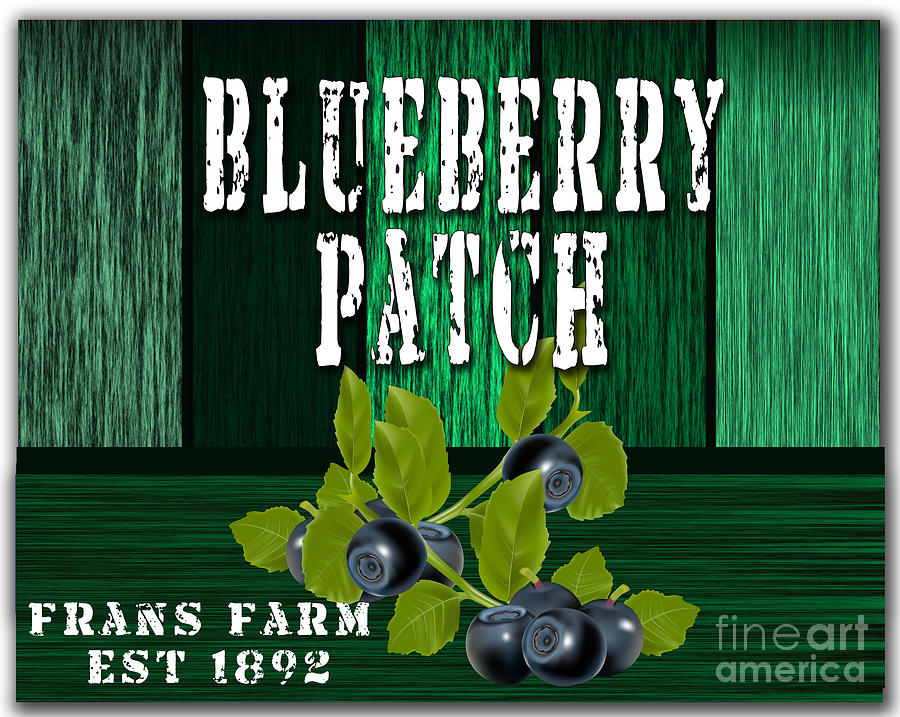 Blueberry Mixed Media - Blueberry Farm by Marvin Blaine