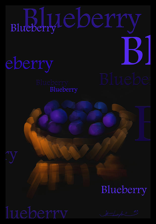 Blueberry - Fruit and Veggie Series - #19 Painting by Steven Lebron Langston