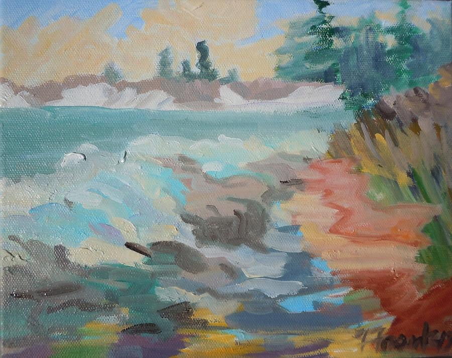 Acadia National Park Painting - Blueberry Hill Inlet II by Francine Frank
