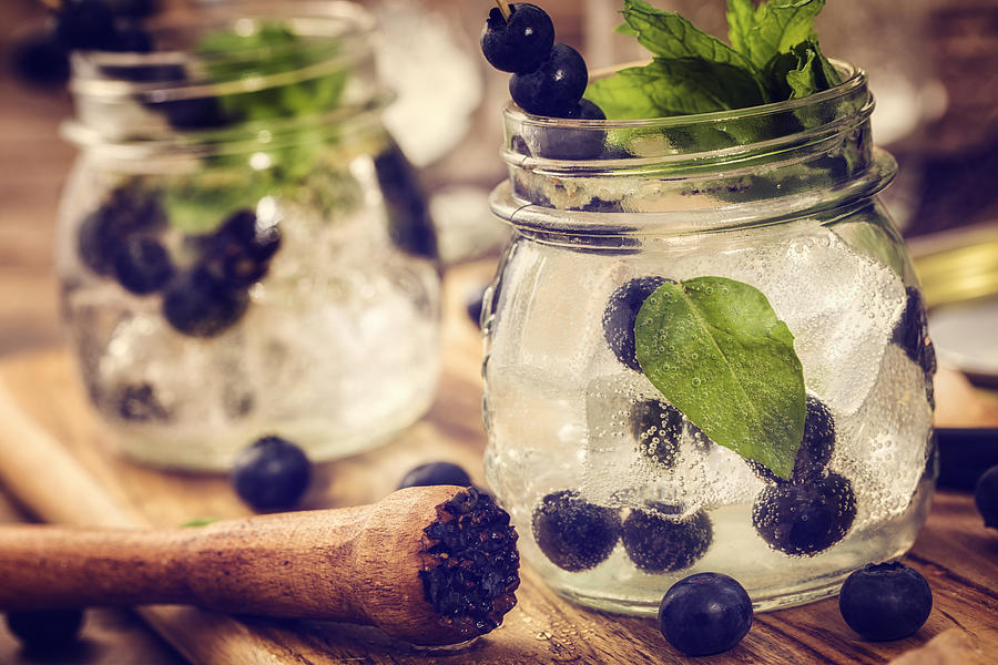 Blueberry Mojito as Fresh Summer Drink Photograph by GMVozd