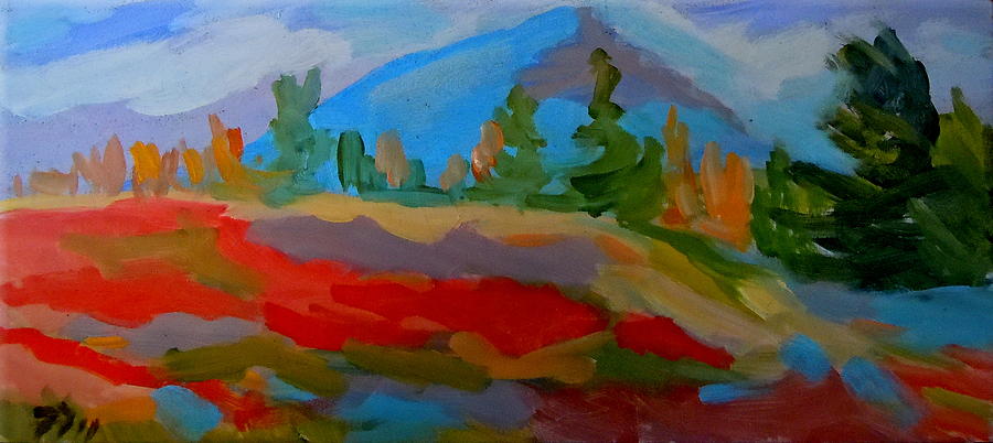 Blueberry Mountain Painting by Francine Frank